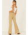 Lee Women's Corduroy High Rise Flare Jeans, Tan, hi-res