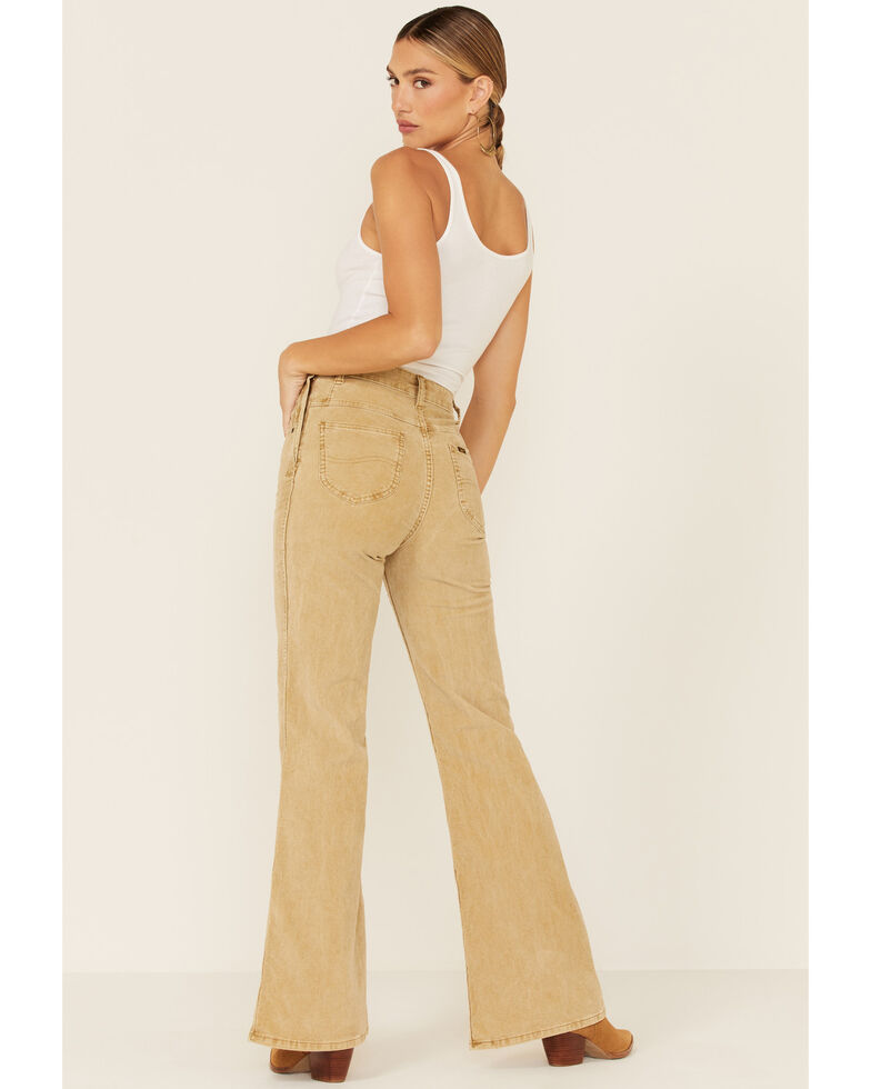 Lee Women S Tan Corduroy High Rise Flare Jeans Sheplers