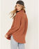 Image #2 - Cleo + Wolf Women's Plaid Print Oversized Long Sleeve Flannel Button Down Shirt, Cognac, hi-res