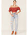 Image #4 - Beyond The Radar Women's Dot Print Tie Back Crop Top, Rust Copper, hi-res