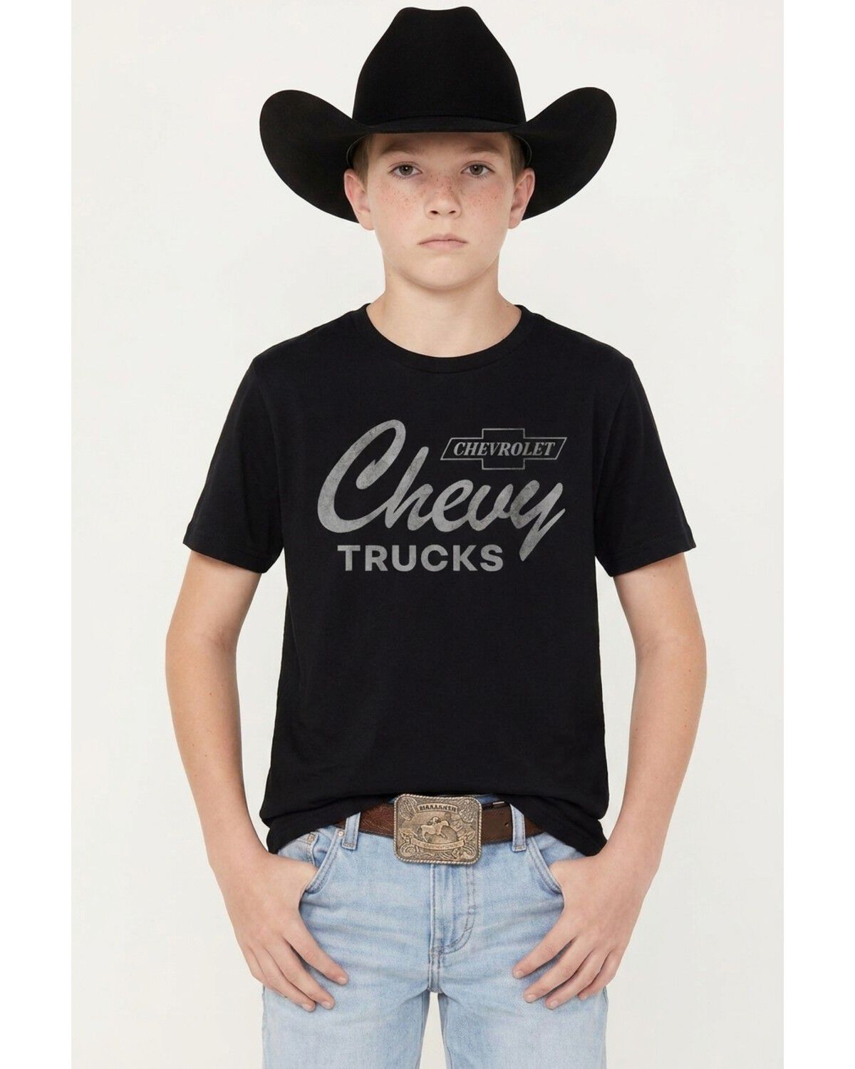 Chevy Boys' Chevy Trucks Short Sleeve Graphic T-Shirt, Black, hi-res