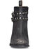 Image #3 - Circle G Women's Studded Harness Booties - Round Toe, Black, hi-res