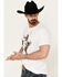 Image #2 - RANK 45® Men's Neil Holmes Bull Rider Short Sleeve Graphic T-Shirt, White, hi-res
