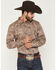 Image #1 - Cody James Men's Jensen Paisley Print Long Sleeve Snap Western Shirt, Brown, hi-res