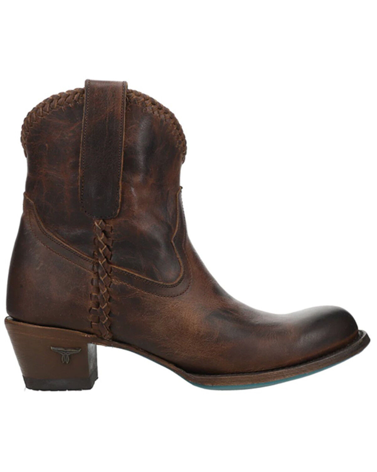 Image #2 - Lane Women's Plain Jane Booties - Round Toe, Cognac, hi-res