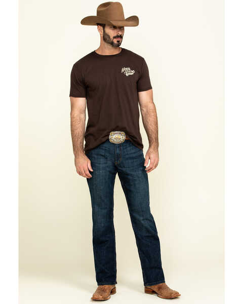 Image #6 - Wrangler Retro Men's Boot Barn Exclusive Phillips Dark Relaxed Bootcut Jeans , Blue, hi-res
