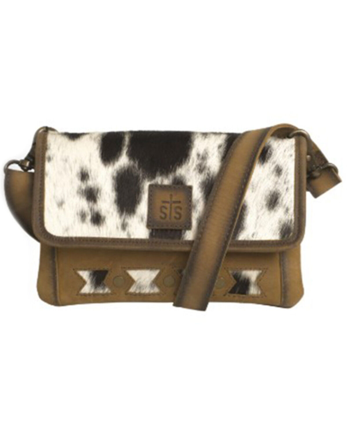 Image #1 - STS Ranchwear by Carroll Women's Harper Cowhide Crossbody Bag, Tan, hi-res