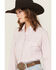 Image #3 - Cowboygirl by Jenna Paulette Women's Solid Long Sleeve Pearl Snap Western Shirt, Lavender, hi-res