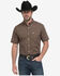 Image #1 - Ariat Men's Boot Barn Exclusive Ludwig Tossed Western Print Short Sleeve Button-Down Western Shirt, Brown, hi-res