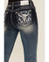 Image #2 - Grace In LA Women's Medium Wash Steerhead Embroidered Mid Rise Bootcut Stretch Denim Jeans, Medium Wash, hi-res