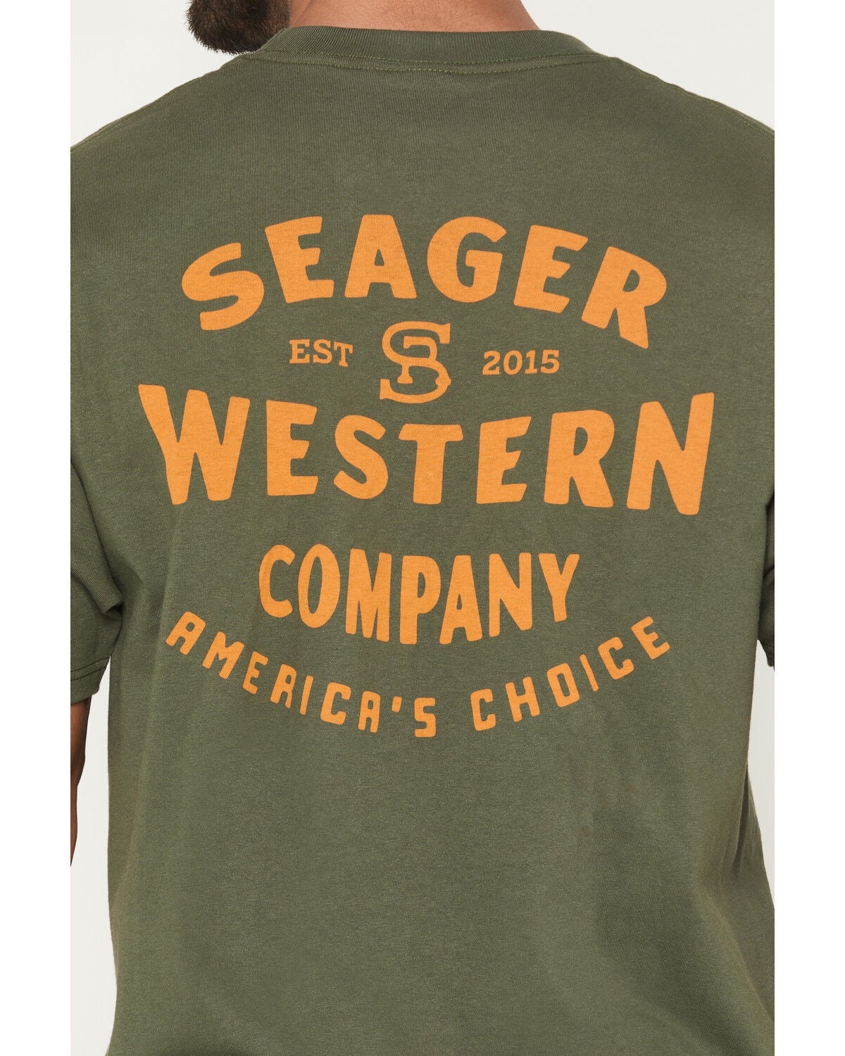 Image #4 - Seager Men's America's Choice Short Sleeve Graphic T-Shirt, Green, hi-res