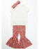 Image #5 - Shyanne Toddler Girls' Horse and Flower Pant Set - 3 Pieces, Red, hi-res
