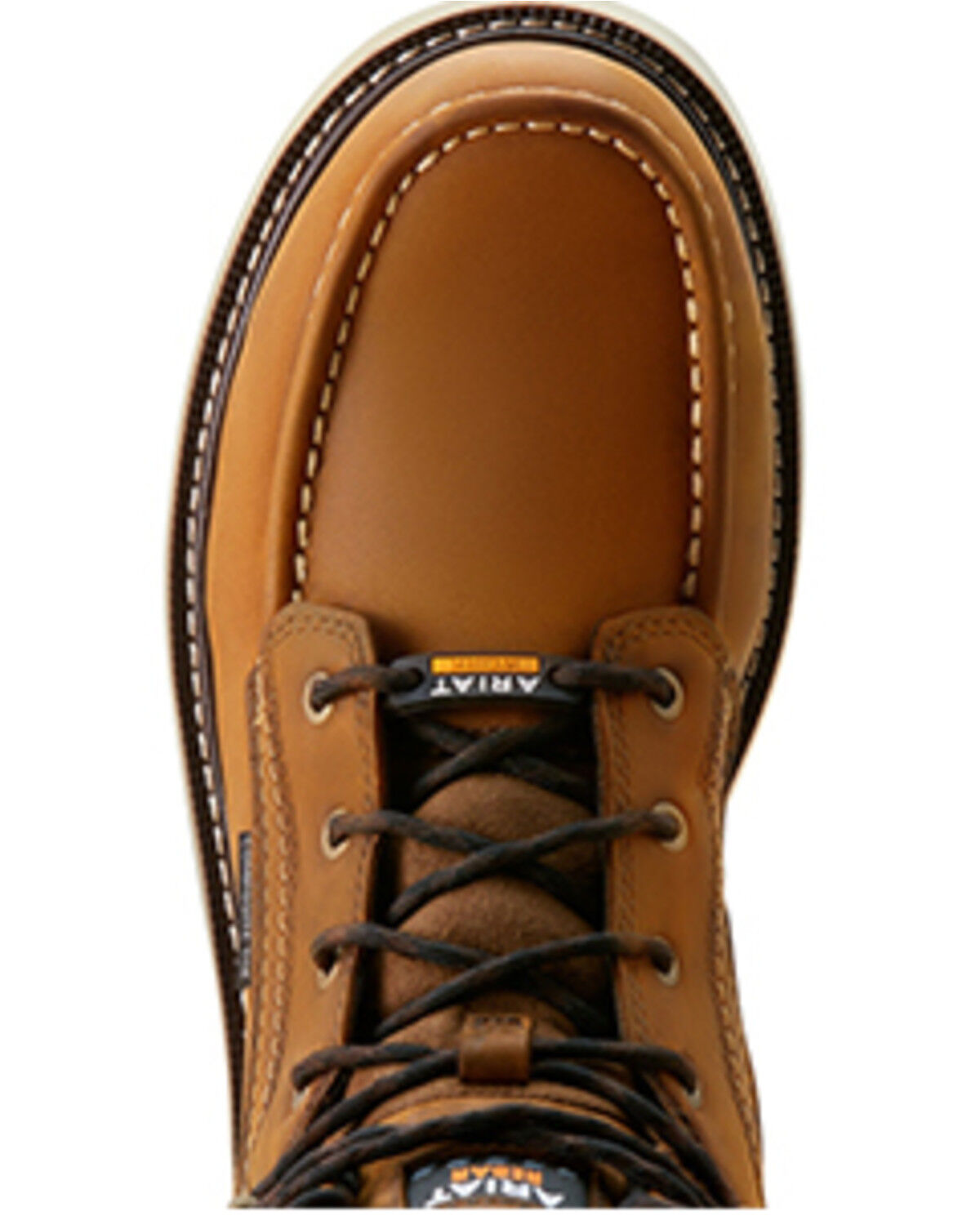 Image #4 - Ariat Men's 6" Wedge Rebar Waterproof Moc Work Boots - Composite Toe, Brown, hi-res