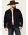 Image #2 - Blue Ranchwear Men's Button-Down Dark Denim Trucker Jacket, Dark Blue, hi-res