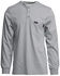 Image #1 - Lapco Men's FR Long Sleeve Button-Down Henley Work Shirt - Tall, Grey, hi-res