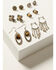 Image #1 - Shyanne Women's Champagne Chateau 6-Piece Jasper Earrings Set, Silver, hi-res