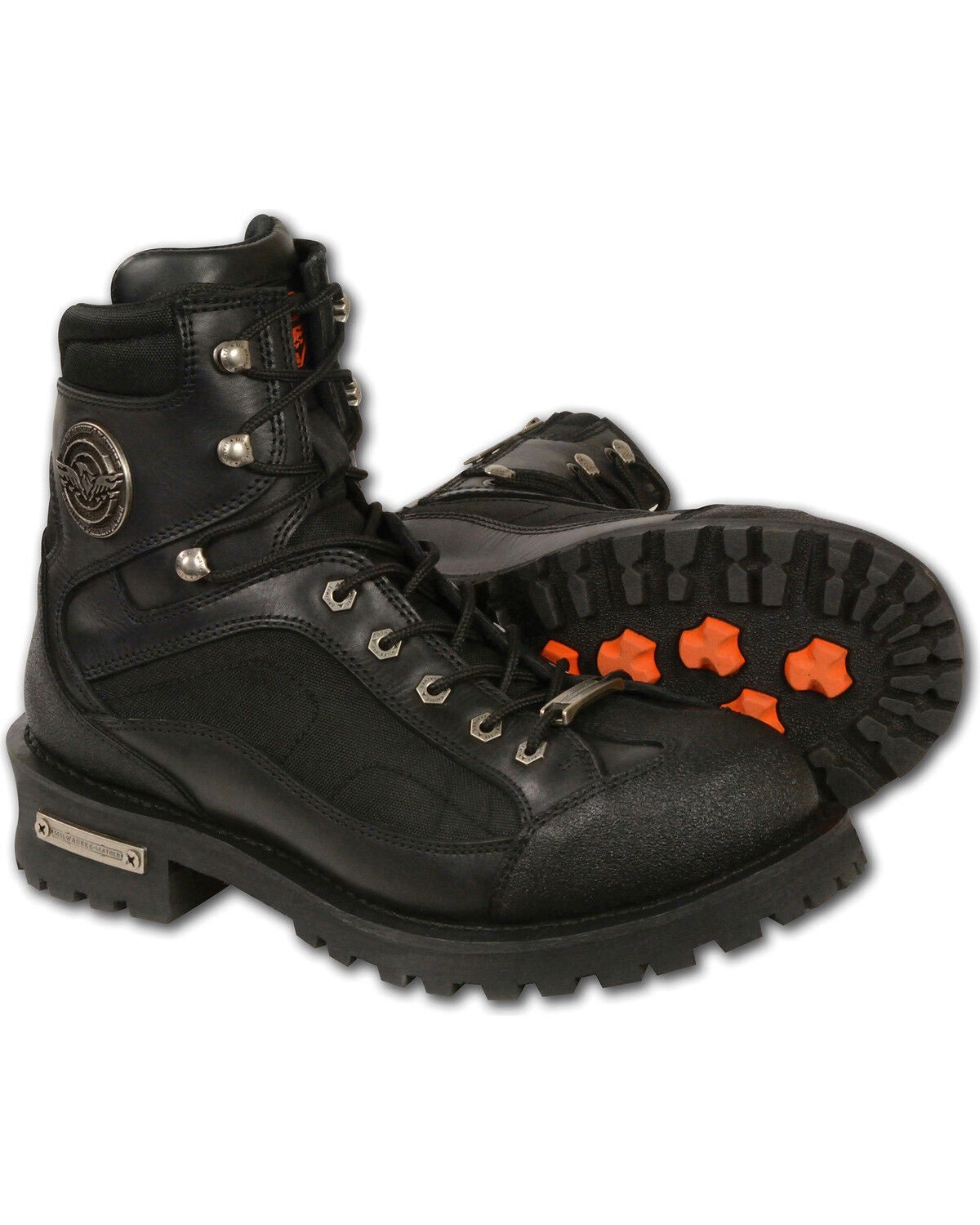 Milwaukee Leather Men's Gear Shift Protection Boots - Round Toe, Black, hi-res
