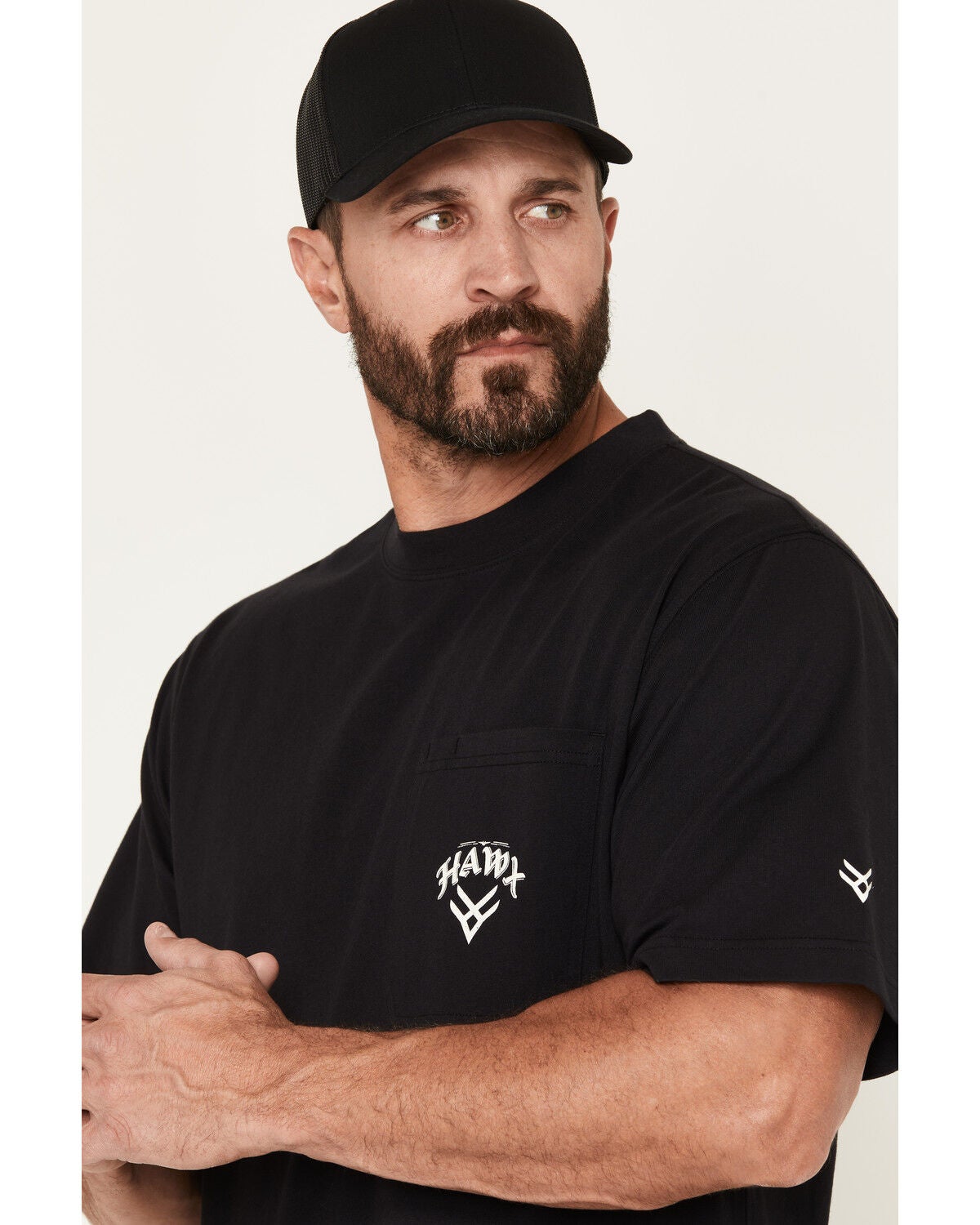 Image #3 - Hawx Men's Trade Life Short Sleeve Pocket Work T-Shirt, Black, hi-res