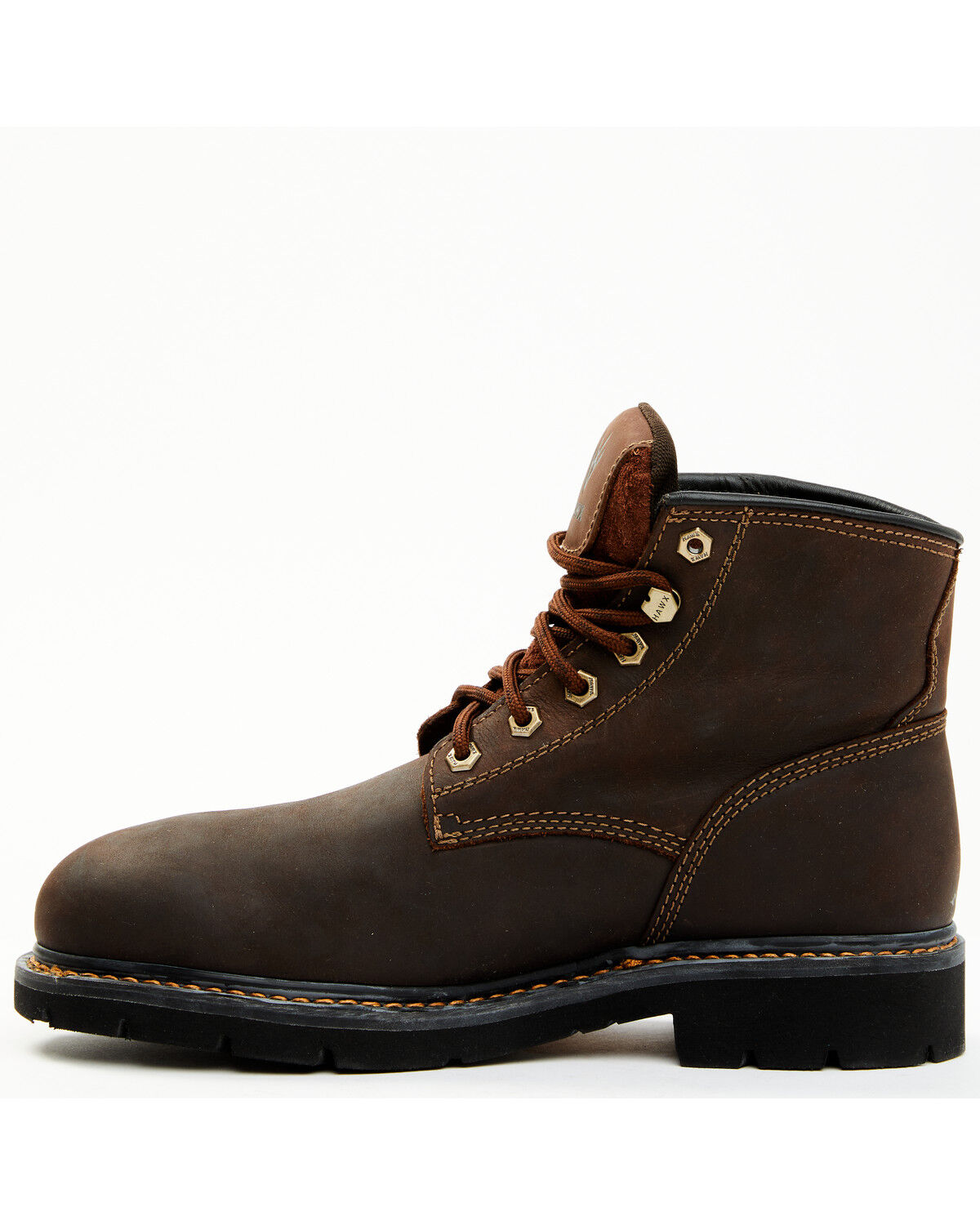 Image #3 - Hawx Men's Oily Crazy Horse Lace-Up 6" Work Boot - Composite Toe, Brown, hi-res