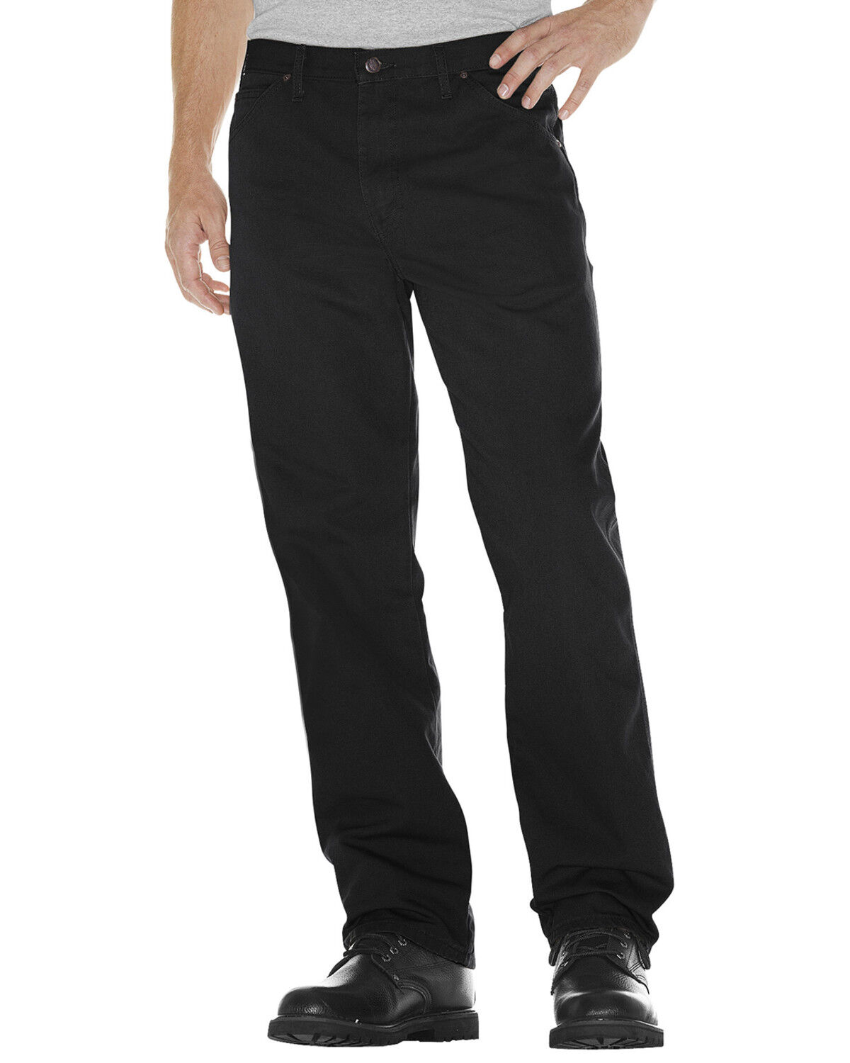 Image #1 - Dickies Relaxed Fit Duck Carpenter Jeans, Black, hi-res