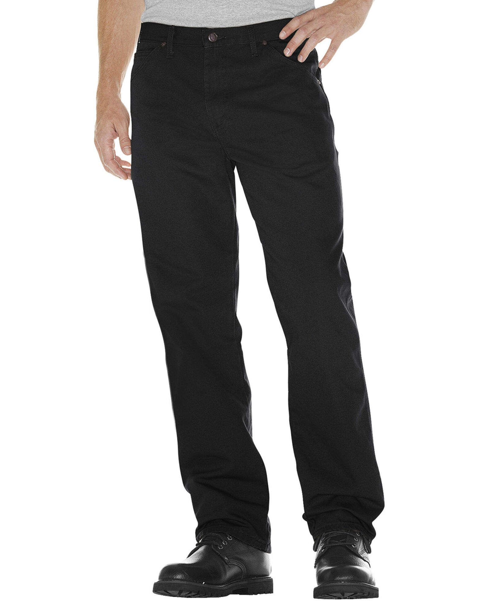 Image #1 - Dickies Relaxed Fit Duck Carpenter Jeans, Black, hi-res