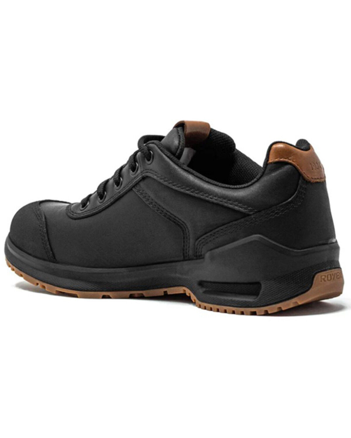 Image #3 - ROYER Men's Inspades Work Shoes - Aluminum Toe, Black/brown, hi-res