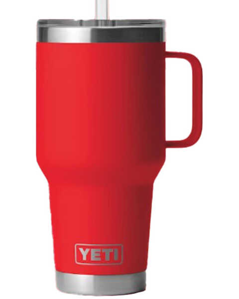 Image #1 - Yeti Rambler® 35oz Mug with Straw Lid , Red, hi-res