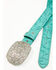 Image #2 - Idyllwind Women's Westerly Drive Tooled Belt, Turquoise, hi-res