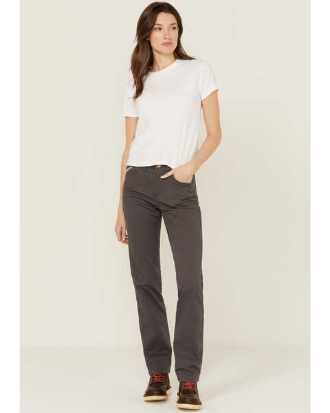 Image #1 - Ariat Women's Rebar PR Made Tough Straight Pants, Grey, hi-res