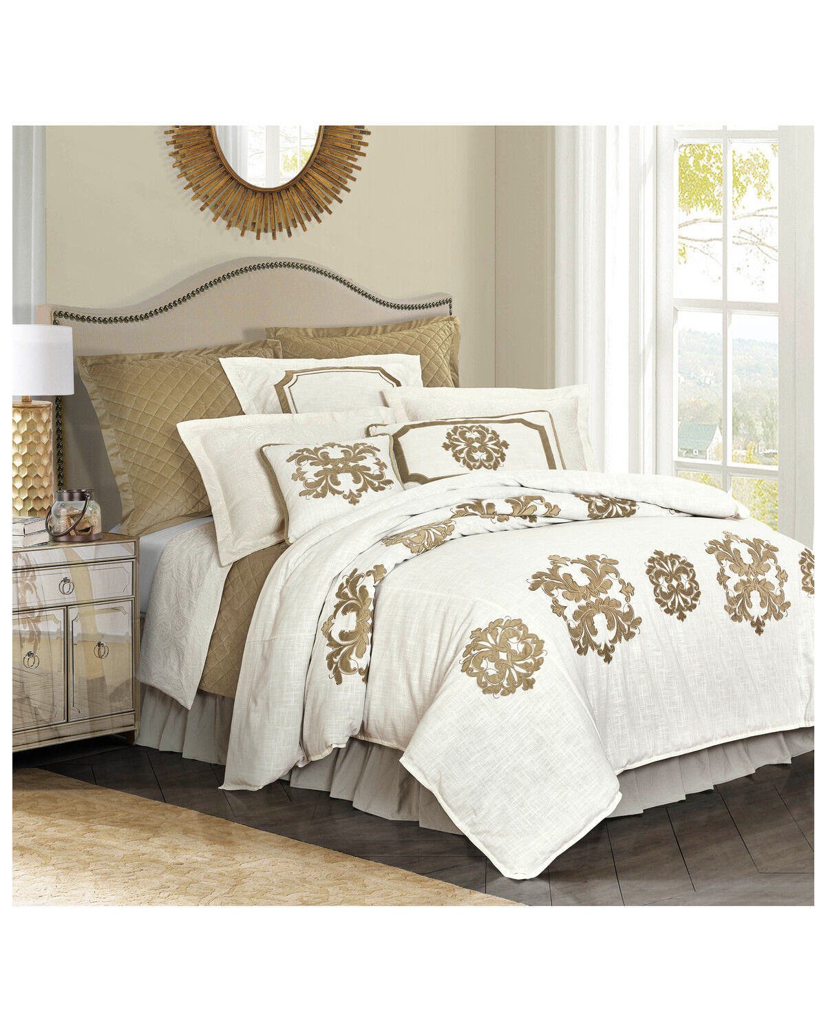 Image #1 - HiEnd Accents Super King Madison Linen Duvet, Cream, hi-res