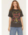 Image #1 - Girl Dangerous Women's Lasso My Heart Short Sleeve Graphic Tee, Black, hi-res