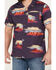 Image #3 - Cinch Men's Camp Tumbleweed Red Rock Scenic Short Sleeve Button Down Shirt, Purple, hi-res