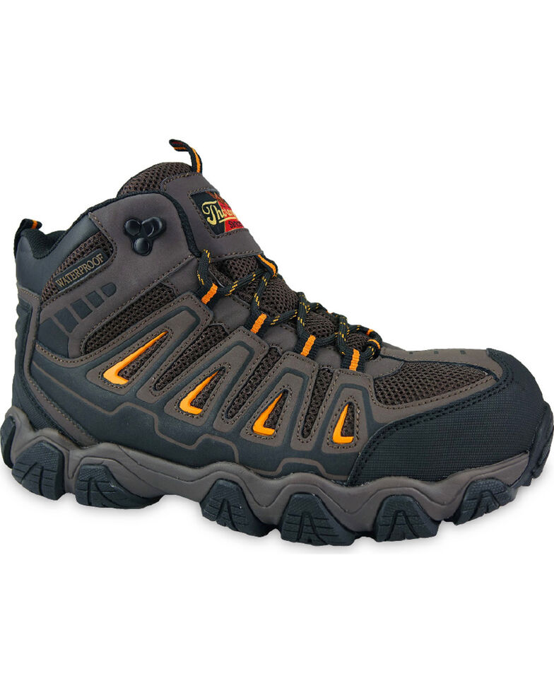 Thorogood Men's Waterproof Hiker Work Boots - Composite Toe, Brown, hi-res