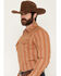 Image #2 - Gibson Trading Co Men's Red Rock Striped Print Long Sleeve Snap Western Shirt - Tall, Rust Copper, hi-res
