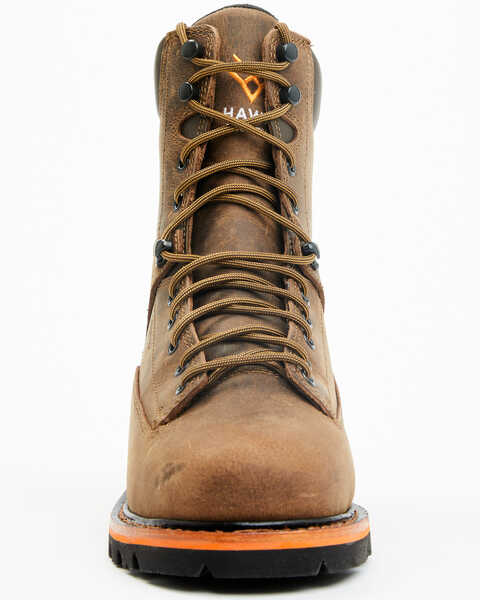 Image #4 - Hawx Men's 8" Insulated Lace-Up Waterproof Work Boots - Composite Toe , Brown, hi-res