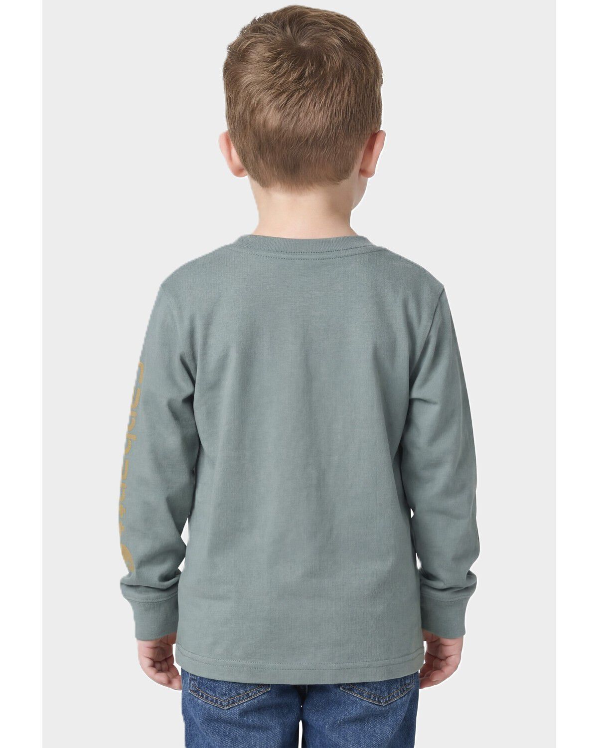 Image #4 - Carhartt Toddler Boys' Pocket Logo Long Sleeve T-Shirt, Green, hi-res