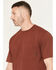 Image #2 - Hawx Men's Solid Forge Short Sleeve Work Pocket T-Shirt, Wine, hi-res