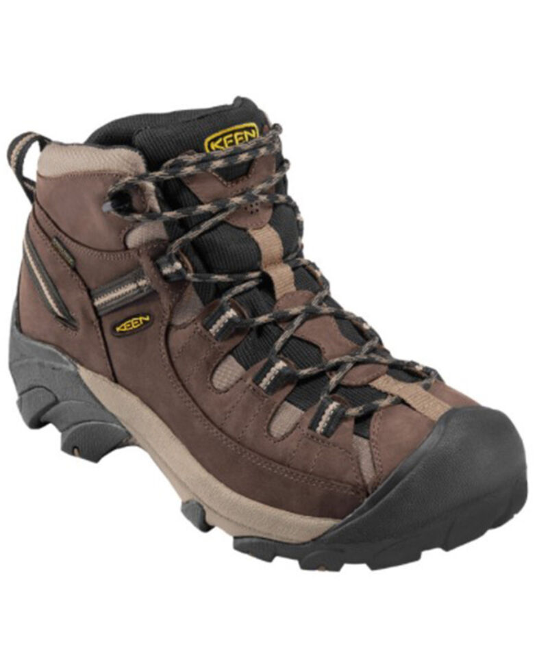 Keen Men's Targhee 11 Waterproof Hiking Boots - Soft Toe, Brown, hi-res