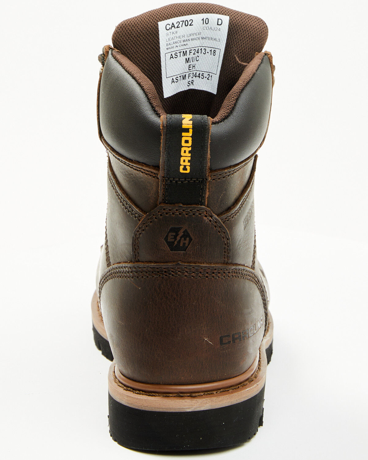 Image #5 - Carolina Men's Boot Barn Exclusive 6" Waterproof Work Boots - Steel Toe, Brown, hi-res