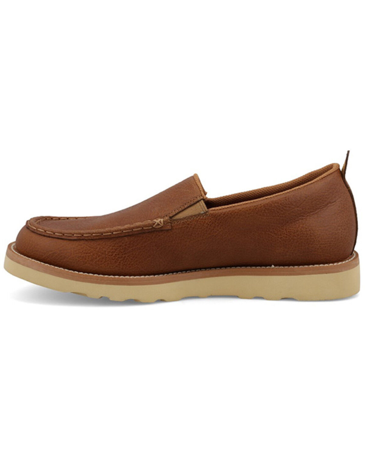 Image #3 - Twisted X Men's Wedge Sole Slip-On Casual Shoes - Moc Toe, Brown, hi-res