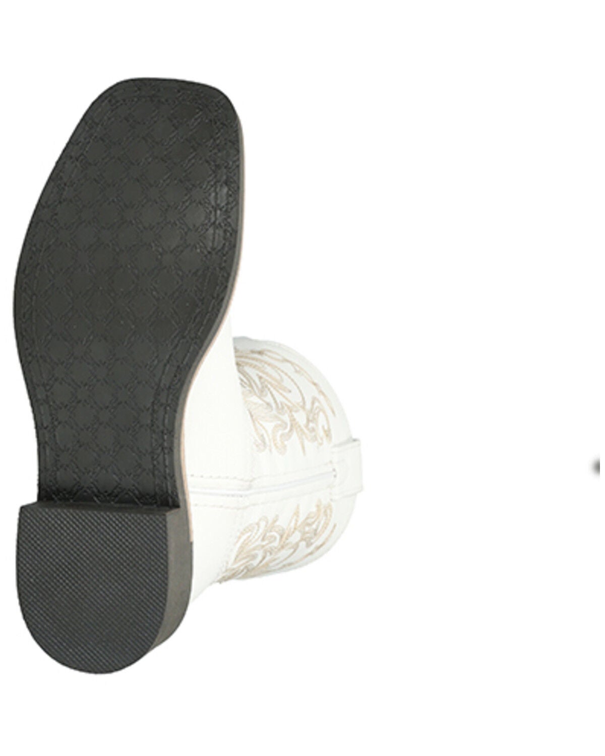 Image #7 - Smoky Mountain Little Girls' Bonnie Western Boots - Broad Square Toe, White, hi-res