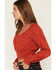 Image #2 - Wild Moss Women's Boot Barn Exclusive Floral Embroidered Tie-Back Top, Rust Copper, hi-res