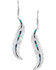 Image #1 - Montana Silversmiths Women's Breaking Trail Feather Earrings, Silver, hi-res
