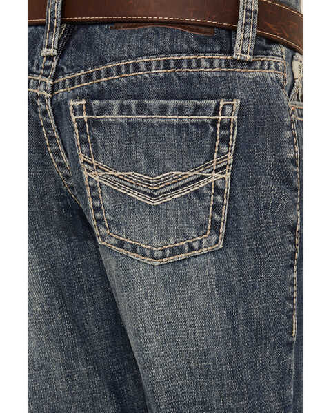 Image #4 - Rock & Roll Denim Boys' Medium Wash Raised Denim Bootcut Jeans, Medium Wash, hi-res