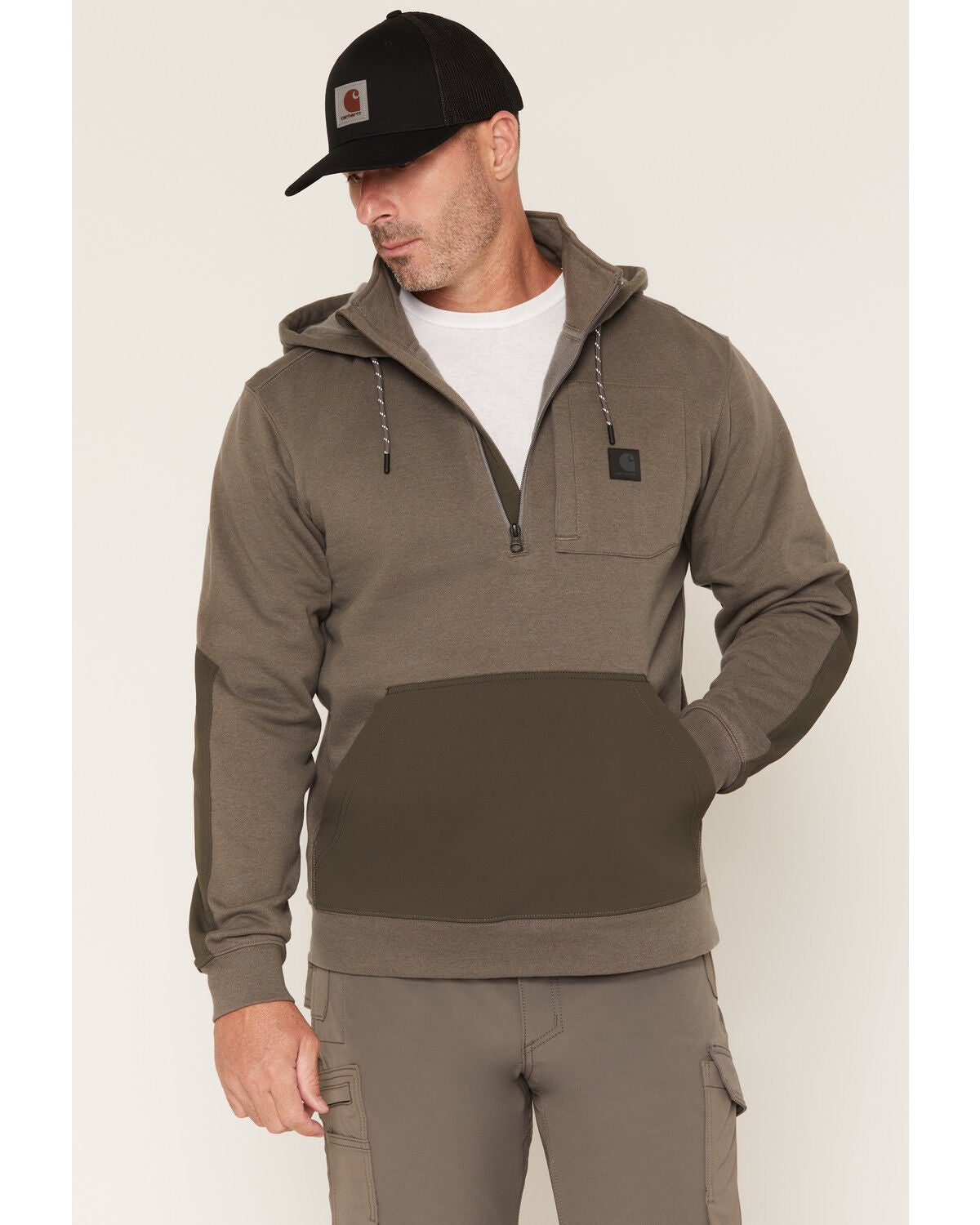 Carhartt Men's Steel Bridgeport Heavy Duty Pullover Sweatshirt, Grey, hi-res