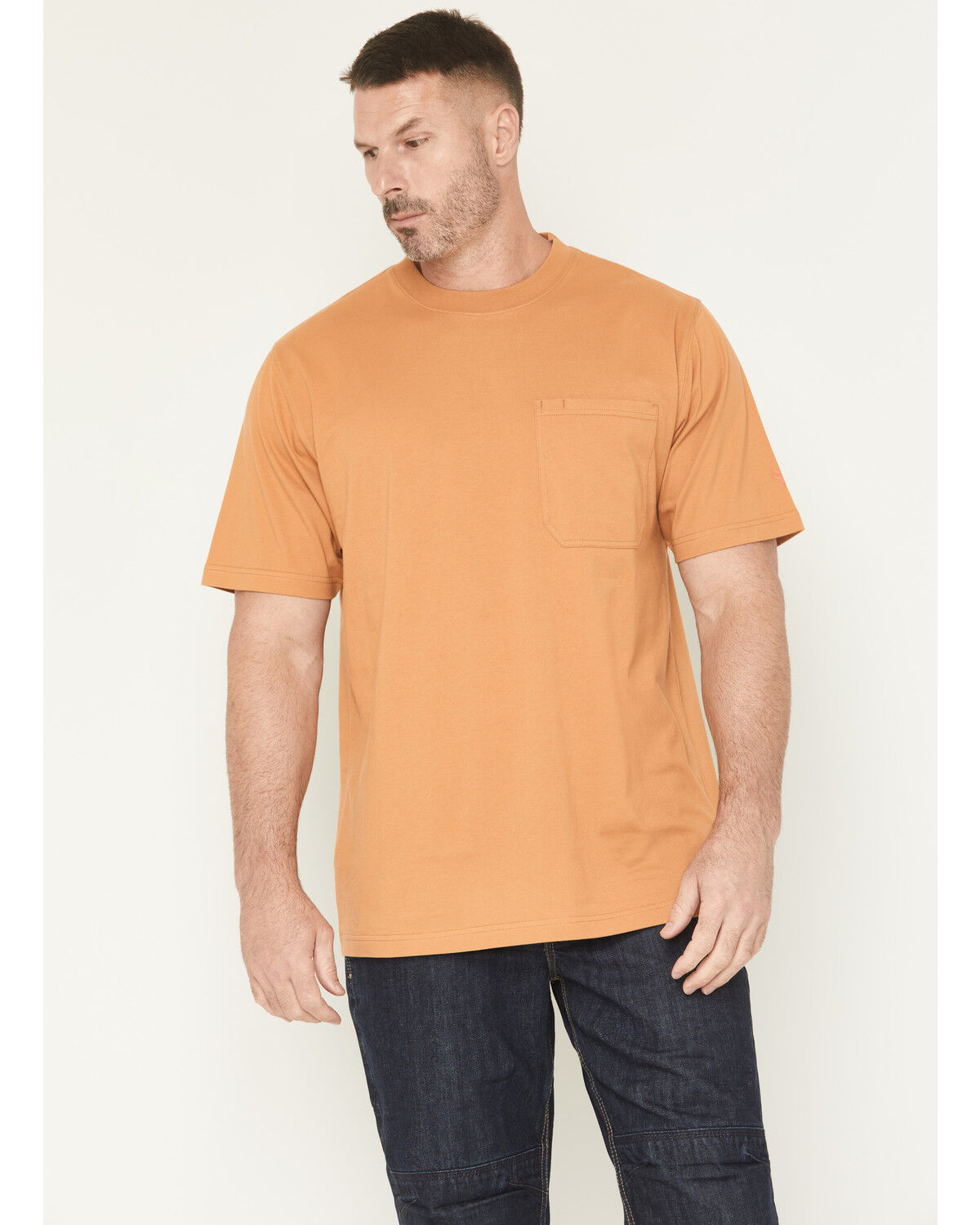 Image #2 - Hawx Men's Solid Wrench Short Sleeve Graphic Work T-Shirt, Tan, hi-res
