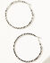 Image #2 - Shyanne Women's Luna Bella Silver Hoop Earrings, Silver, hi-res