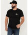 Brixton Men's Leisure Wolf & Palm Tree Graphic T-Shirt, Black, hi-res
