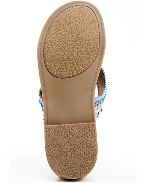 Image #7 - Very G Women's Elkin Beaded Sandals, Blue, hi-res