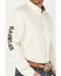 Image #3 - RANK 45® Men's Solid Twill Logo Long Sleeve Button-Down Western Shirt , Cream, hi-res